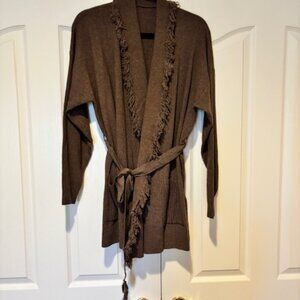 BloomChic Plain Lapel Collar Pocket Belted Coat NWT 14-16/1X